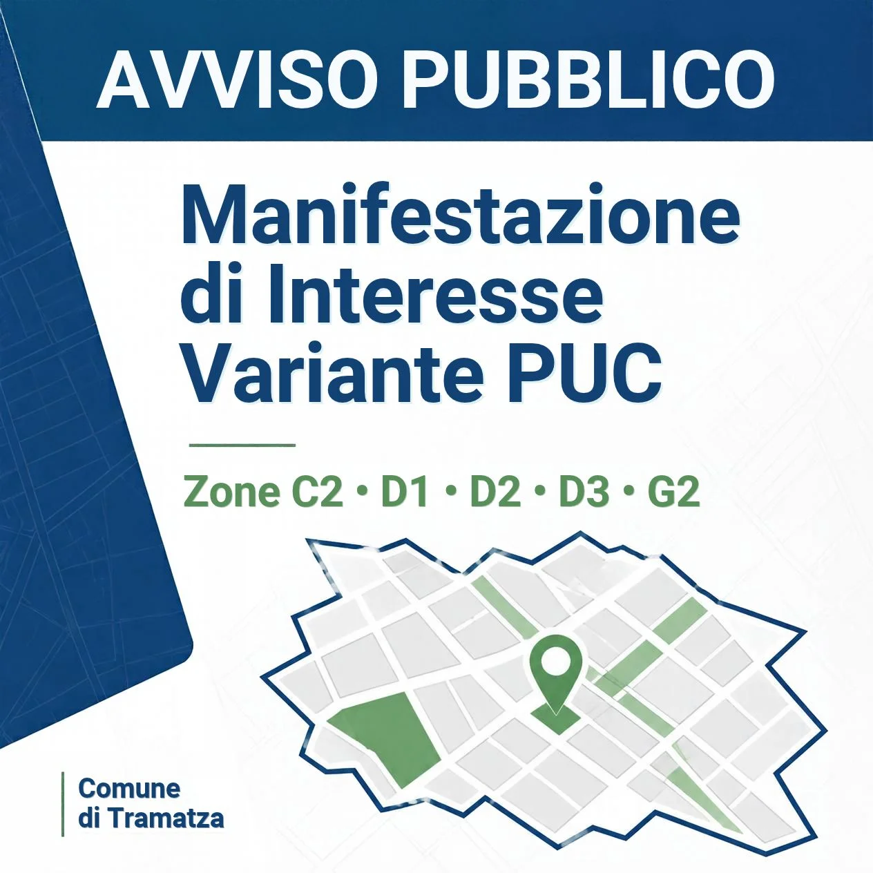 Manifestazione di Interesse per la Variante al Piano Urbanistico Comunale (PUC)